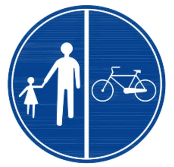 Yayalar ve Bisikletliler için Ayrı Ayrı Kullanılabilen Yol