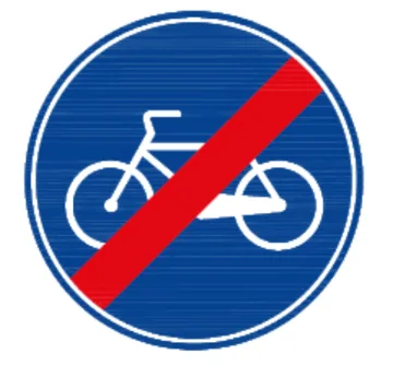 Mecburi Bisiklet Yolu Sonu