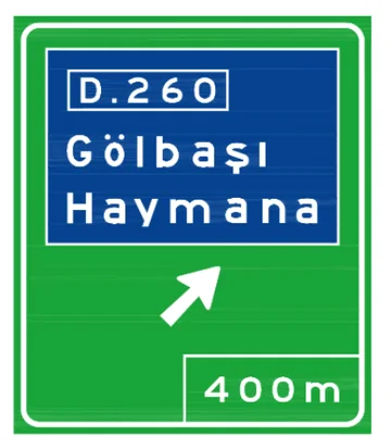 Refüj Ortası Yön Levhası