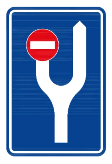 Bölünmüş Yol Öncesi Yön Levhası